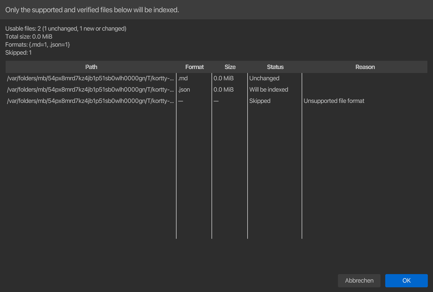 Real review preview with unchanged, changed, and skipped demo files