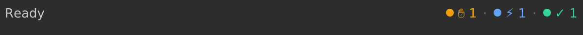 The coding-agent status strip at the right end of the status bar